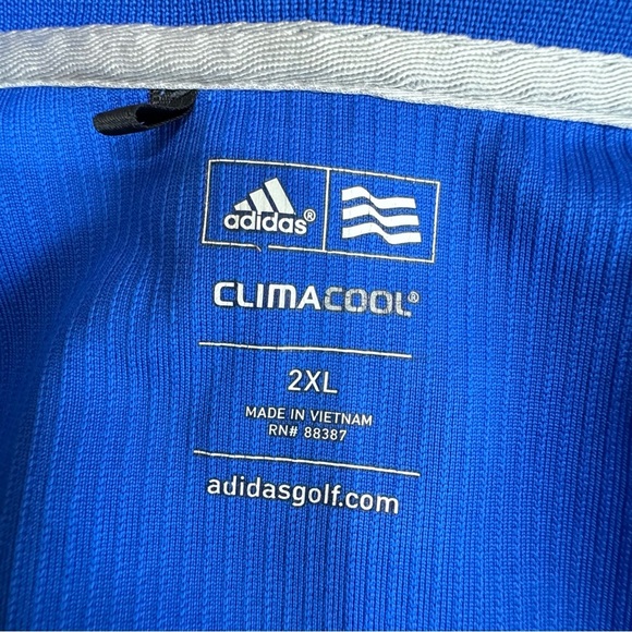 Adidas Men’s Royal Blue Performance Wear Clima Cool Golf Polo Shirt - Picture 5 of 6